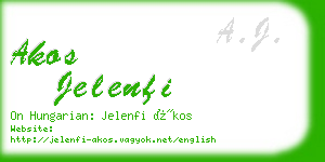 akos jelenfi business card